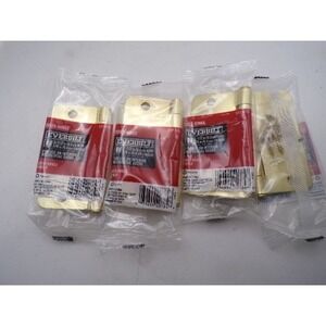 Everbilt 3-1/2 in Satin Brass Interior Door Hinge‎ 1/4 in Radius Lot of 4